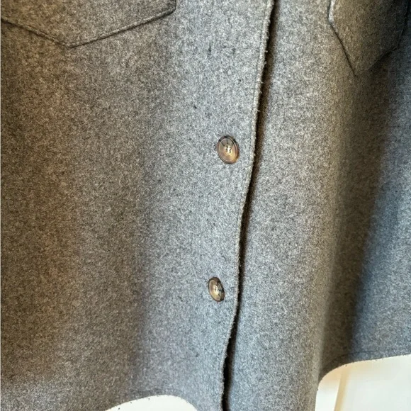 Love Tree Oversized Charcoal Gray Shacket size L Fall Winter Comfy Warm Cozy - Picture 7 of 8